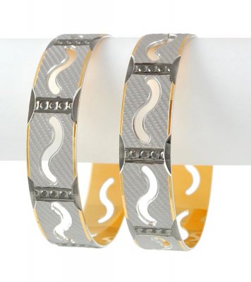 22Kt Gold Laser Bangles ( Two Tone Bangles )