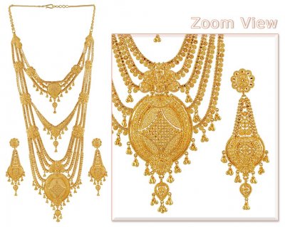 22Kt Gold Rani Haar ( Bridal Necklace Sets )