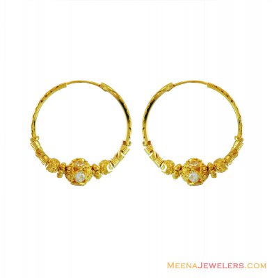 22K Indian Hoop Earrings ( Hoop Earrings )