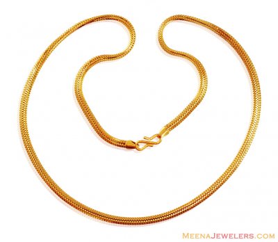 Fancy 22k Gold Chain (17 Inch) ( Plain Gold Chains )