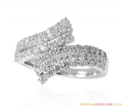 18k White Gold Wide Diamond Ring ( Diamond Rings )