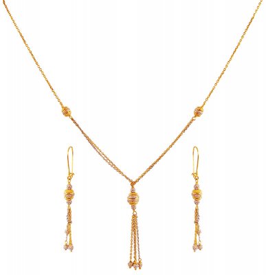 Two Tone Gold Necklace Set ( Light Sets )