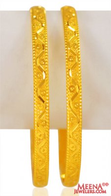 22k Gold Bangles (2 Pc) ( Gold Bangles )