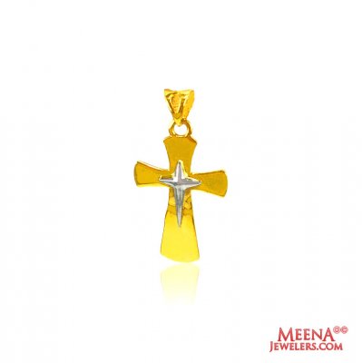 22 Kt Gold Cross Pendant  ( Jesus Cross Pendants )