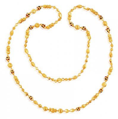Meena Balls Long 22K Gold Chain ( 22Kt Long Chains (Ladies) )