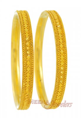 22Kt Filigree Bangles ( Gold Bangles )