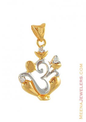 22Kt Two tone Om Pendant ( Om Pendants )