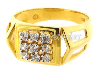 22 Kt Gold Mens Signity Ring ( Mens Signity Rings )