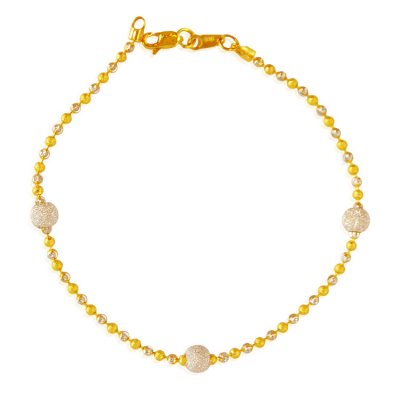 22 Karat Gold Balls Bracelet ( Ladies Bracelets )