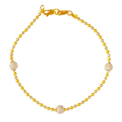 22 Karat Gold Balls Bracelet ( Ladies Bracelets )