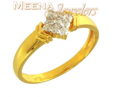 22Kt Gold Ladies Signity Ring ( Ladies Signity Rings )