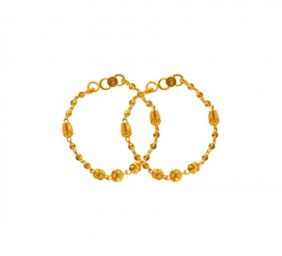 22K Gold Beads Maniya (2PC) ( 22Kt Baby Bracelets )