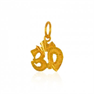 22K Gold Om Pendant ( Om Pendants )