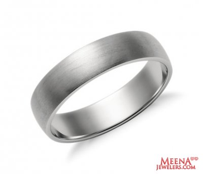 18Kt White Gold Plain Band ( Wedding Bands )