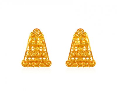 22K Gold Earrings ( 22 Kt Gold Tops )