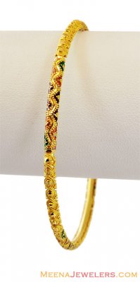 22k Gold Meenakari Bangle (1 pc) ( Gold Bangles )