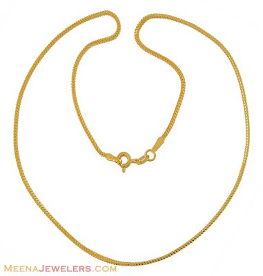 Gold Box Chain (14 Inches) ( Plain Gold Chains )