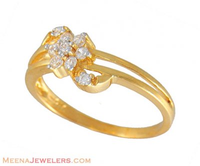 22Kt Gold Signity Ring ( Ladies Signity Rings )