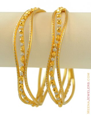 22k Designer Two Tone Bangles ( Two Tone Bangles )