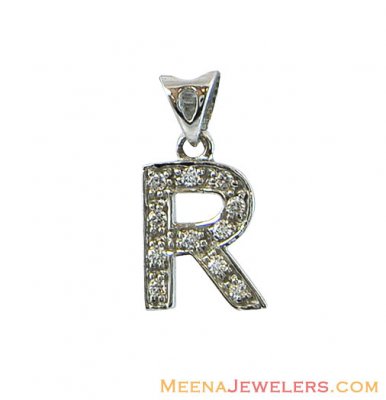 Fancy (R) Initial Pendant 18K ( Initial Pendants )