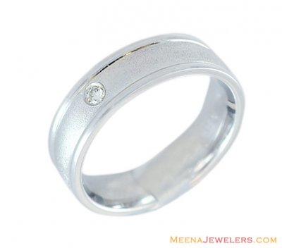 Mens Diamond Band 18K White Gold ( Diamond Rings )