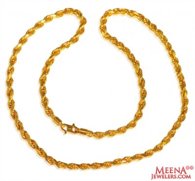 22 Kt Gold Rope Chain ( Plain Gold Chains )