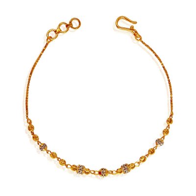 22 Kt Gold Two Tone Bracelet ( Ladies Bracelets )