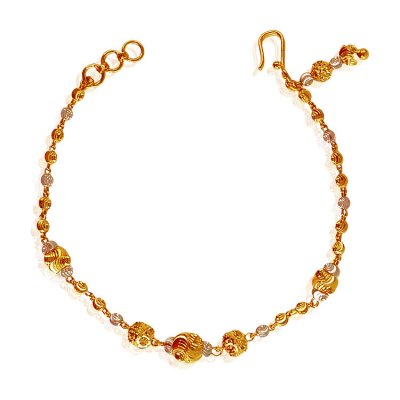 22Kt Gold Two Tone  Bracelet ( Ladies Bracelets )