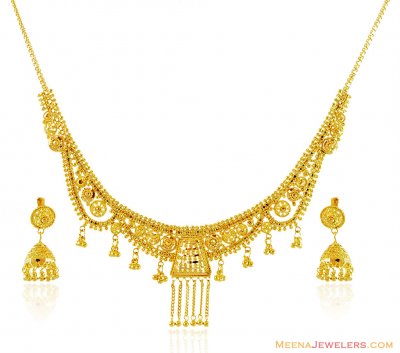 22K Gold Necklace Set ( Light Sets )