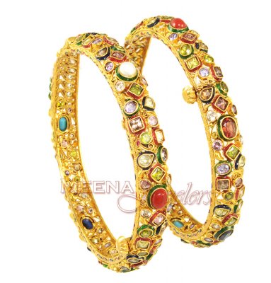 22Kt Gold Antique Bangles ( Antique Bangles )