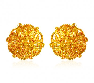 22kt Gold Earrings ( 22 Kt Gold Tops )