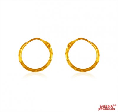 22 kt Gold Hoop Earrings ( Hoop Earrings )