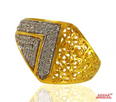 22k Gold Designer Ladies Ring   ( Ladies Signity Rings )