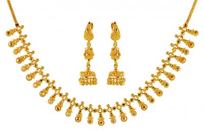 22K Gold Necklace Set ( Light Sets )