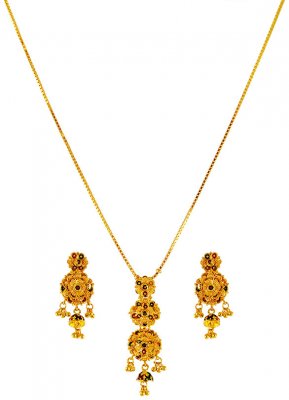 22KT Gold Meenakari Set ( Light Sets )