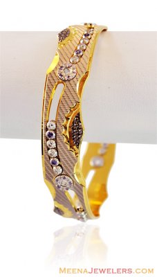 Designer Dancing Balls Gold Bangle ( Two Tone Bangles )