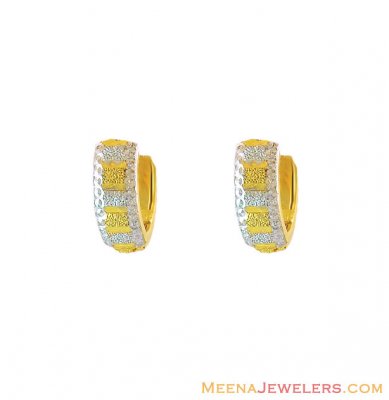 22K Striped Clip on Earrings  ( Clip On Earrings )