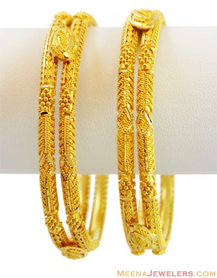 22K Gold Bangles Gold (2 PC) ( Gold Bangles )