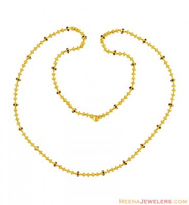 22k Meenakari Long Chain(24 In) ( 22Kt Long Chains (Ladies) )