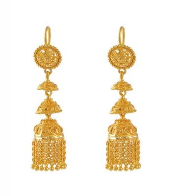 Gold Earrings with Hangings ( 22Kt Gold Fancy Earrings )