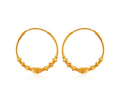 22K Bali Earrings ( Hoop Earrings )