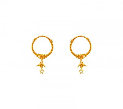 Two Tone Gold Bali (22k) ( Hoop Earrings )