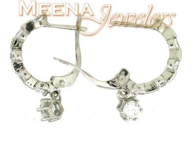 18Kt White Gold Earring ( White Gold Earrings )