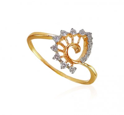 18K Gold Diamond Ring for Ladies ( Diamond Rings )