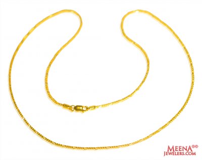 22Kt Yellow Gold Chain  ( Plain Gold Chains )