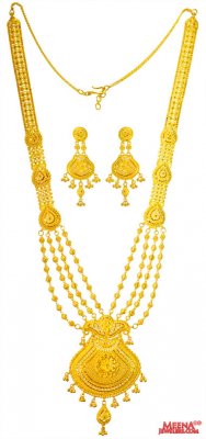 22K Gold Layer Necklace Set ( Bridal Necklace Sets )