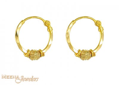 22K Hoops for Babies ( Hoop Earrings )