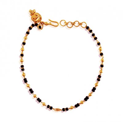Gold Black Beads Bracelet  ( Ladies Bracelets )