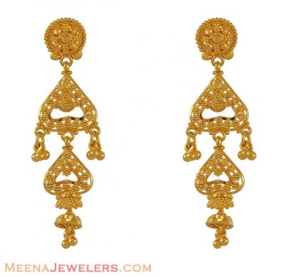 22K Gold Fancy Earrings ( 22Kt Gold Fancy Earrings )