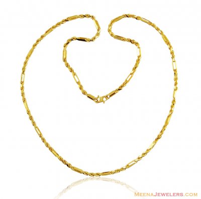 22k Fancy Mens Cartier Rope Chain ( Men`s Gold Chains )